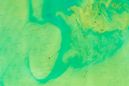 different tones verdant paint with blobs. High quality photoの写真素材