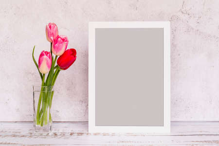 fresh flowers vase frame. High quality photo