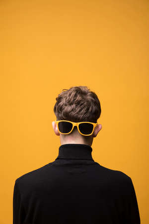 portrait fashionable boy from. High quality photoの写真素材
