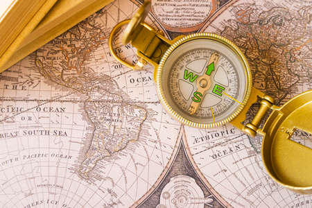 cardinal points old map. High quality photoの写真素材