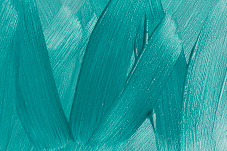 top view blue paint brush strokes. High quality photoの写真素材