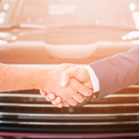 handshake car dealership. High quality photoの写真素材