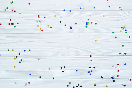 wooden background confetti. High quality photoの写真素材