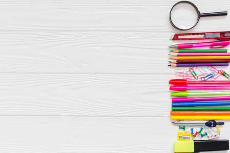 loupe pens pencils. High quality photoの写真素材