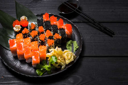 sushi dish asian restaurant. High quality photoの写真素材