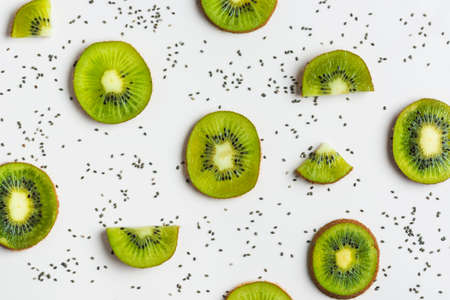 arrangement delicious fresh kiwis. High quality photoの写真素材