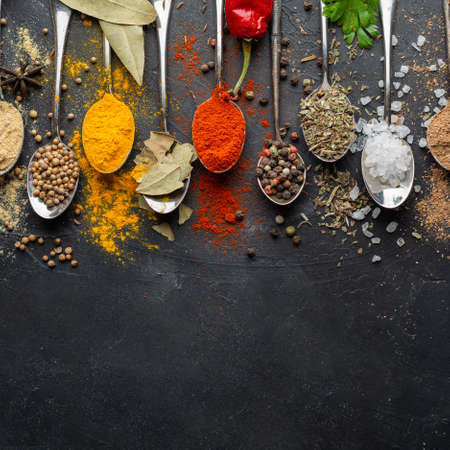 indian condiments flat lay. High resolution photoの写真素材