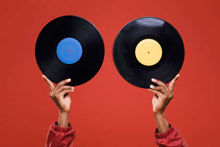 hands holdings vinyls. High quality photo