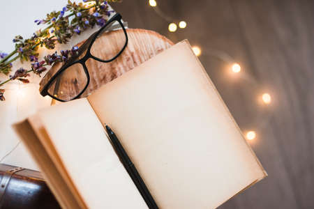 open book more books. High quality photo