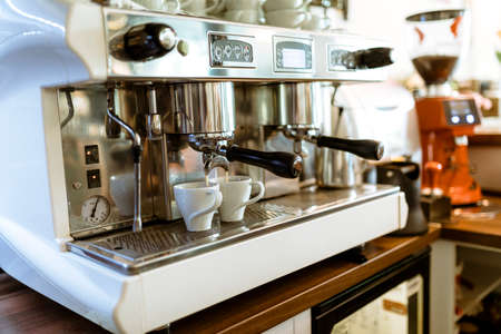 bar still life with coffee machine. High quality photoの写真素材