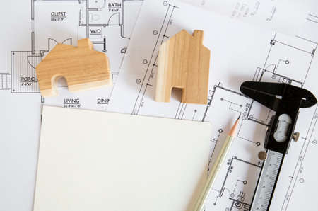 figures house caliper drafts. High quality photoの写真素材