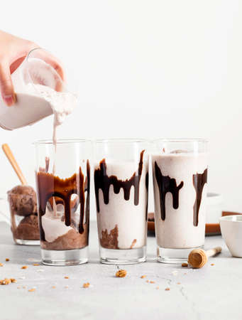 chocolate milkshake. High quality photoの写真素材