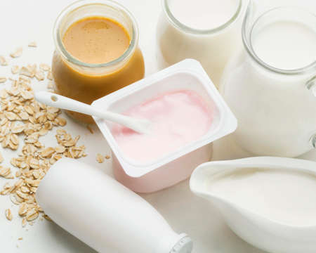 fresh yogurt organic milk. High quality photoの写真素材