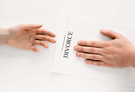 couple divorcing agreement. High quality photoの写真素材