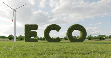 3d eco project environment. High quality photoの写真素材