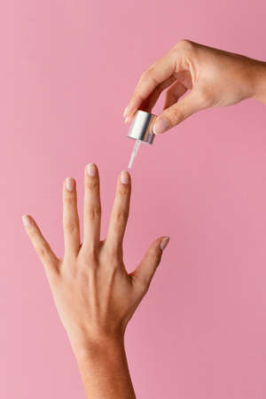 hand painting nail. High quality photoの写真素材