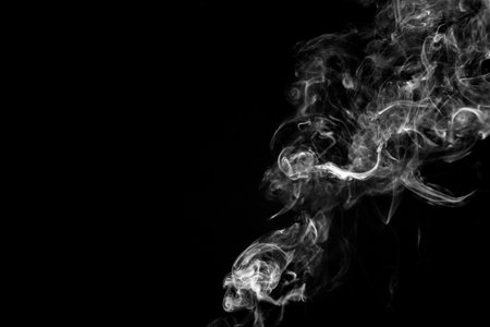 white fume black background. High quality photoの写真素材