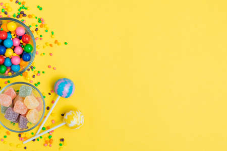 bows candies assortiments table. High quality photoの写真素材