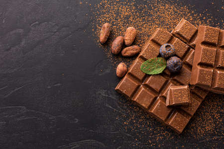 chocolate covered cocoa powder. High quality photo
