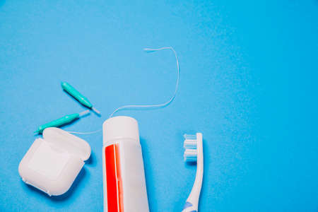 hygiene composition with space top. High quality photoの写真素材