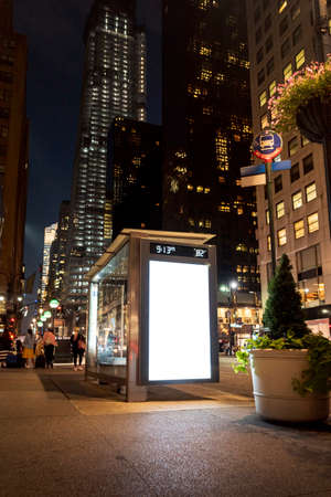 mock up billboard bus stop. High quality photoの写真素材