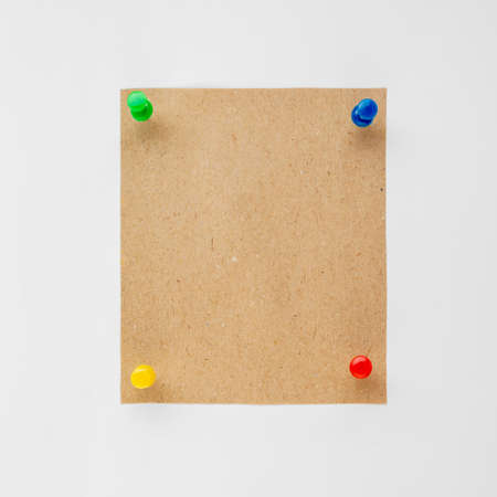 top view paper with pins. High resolution photo