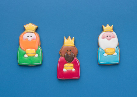 top view three kings epiphany dayの写真素材