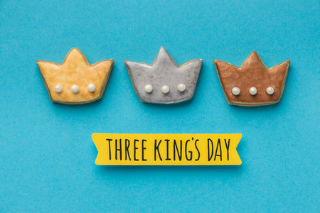 top view three crowns epiphany dayの写真素材