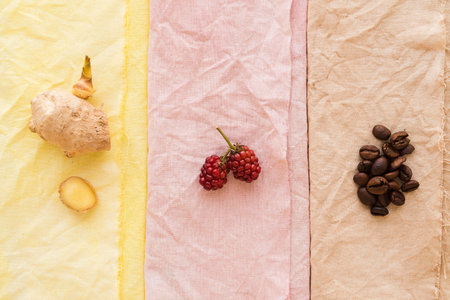 top view natural pigmented cloths