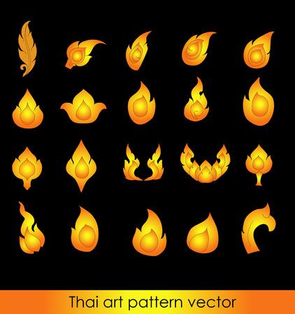 Thai arts pattern vectorのイラスト素材