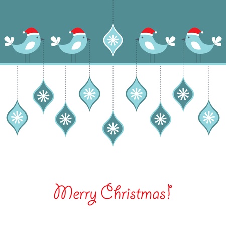 Christmas birds background のイラスト素材