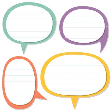 Paper speech bubbles setのイラスト素材