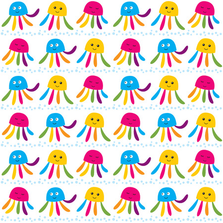 Seamless octopus patternのイラスト素材