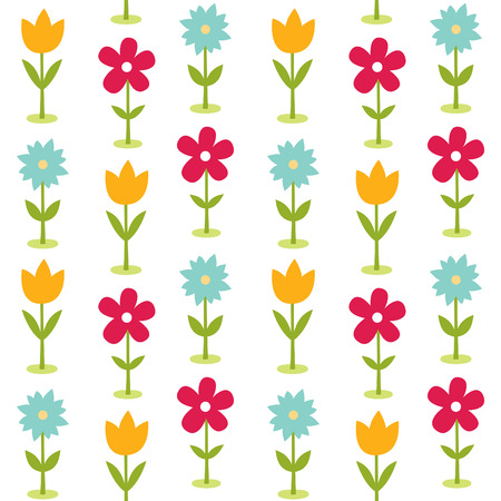 Seamless flowers patternのイラスト素材
