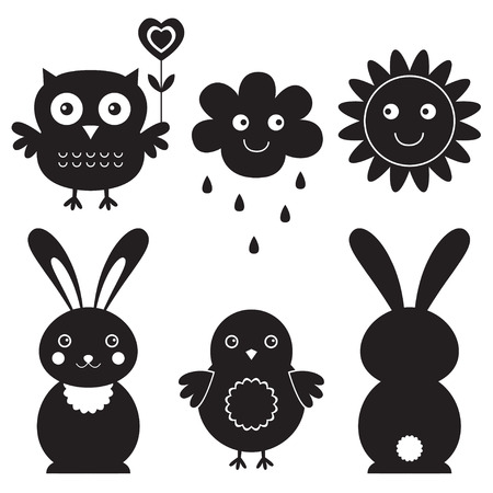 Nature set, isolated elements のイラスト素材