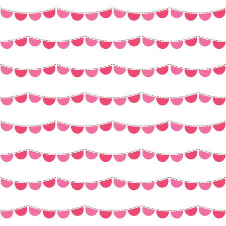 Seamless pink garland patternのイラスト素材