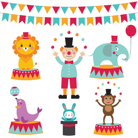 Cute circus setのイラスト素材