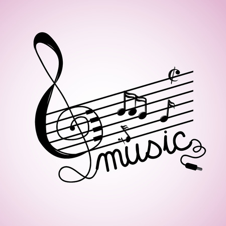 abstract music background with some special objectsのイラスト素材