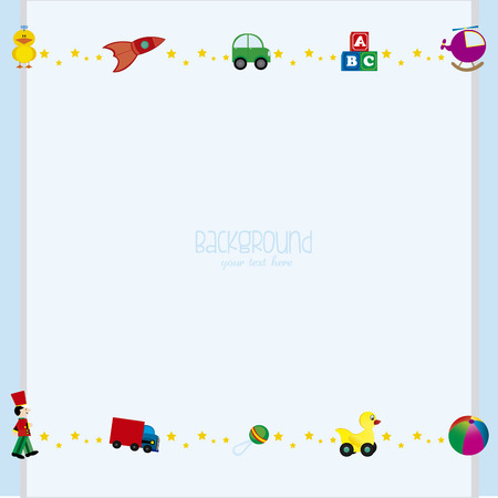 abstract toy background with some special objectsのイラスト素材