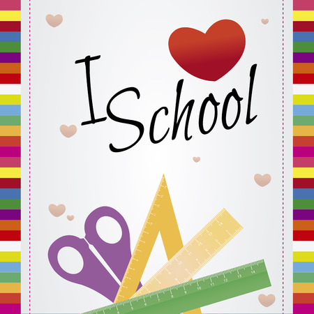 abstract back to school background with some special objectsのイラスト素材