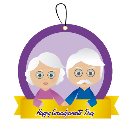 Abstract Grandparents day background with some special objectsのイラスト素材