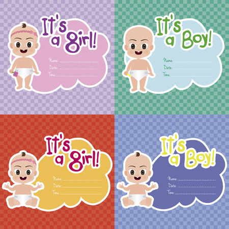 Abstract baby shower background with some special objectsのイラスト素材