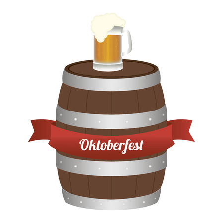 abstract oktoberfest background with some special objectsのイラスト素材