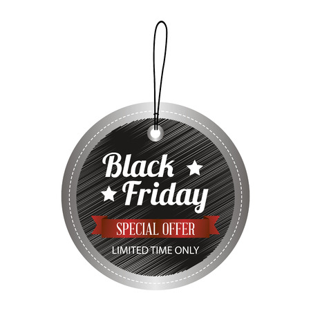 Abstract black friday object on a white backgroundのイラスト素材