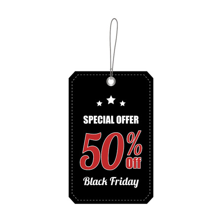 Abstract black friday object on a white backgroundのイラスト素材