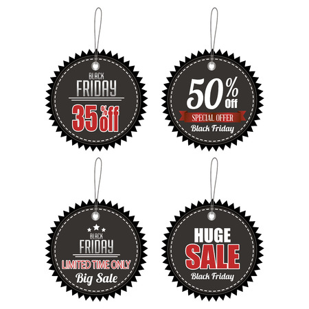 Abstract black friday objects on a white backgroundのイラスト素材