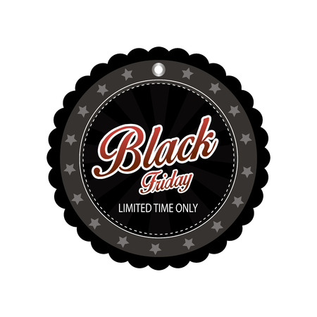 Abstract black friday object on a white backgroundのイラスト素材