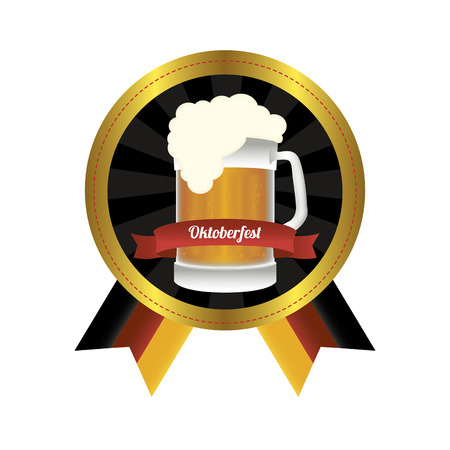 abstract oktoberfest object on a white backgroundのイラスト素材