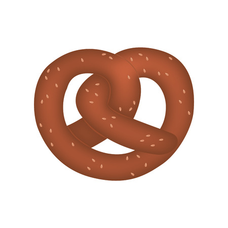 abstract cute pretzel on a white backgroundのイラスト素材