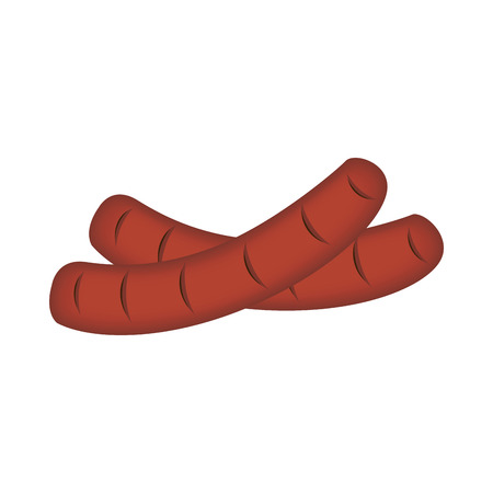 abstract delicious sausage on a white backgroundのイラスト素材